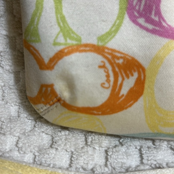 Coach Sig C Multi Colored Pastel Crossbody Bag - Picture 3 of 9